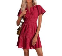 Robe Femme Chic Et Elegant Robe Sexy Chic Vetement Ete Grande Taille Plage Robe De Plage Robe Boheme Chic Fleurie Tenues Élégante Mes Commandes Passées Red XXL