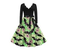 Robe Femme Chic Et Elegant Soiree Fête Soirée Deguisements Sexy Vampire Costumes Élégante Médiévale Robes Traditionnelle Effrayante Dress Romantique Fantomatique Dresses Deguisement(5-Vert,L)