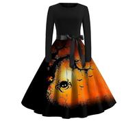Robe Femme Chic Et Elegant Soiree Soirée Sexy Robe Vampire Élégante Déguisements Médiévale Traditionnelle Déguisement Effrayante Romantique Deguisements Fantomatique Confortable (4-Earthy Jaune,M)