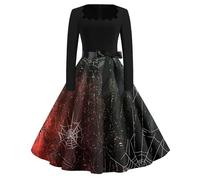 Robe Femme Chic Et Elegant Soiree Vintage Sorcière Déguisement Fête Soirée Deguisements Sexy Vampire Costumes Élégante Médiévale Robes Traditionnelle Effrayante Dress Dresses(2-Deep Rouge,XL)
