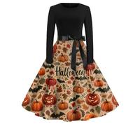 Robe Femme Chic Et Elegant Soiree Vintage Sorcière Dress Fête Soirée Dresses Sexy Vampire Deguisement Élégante Médiévale Costume Traditionnelle Effrayante Robe Déguisements(3-Vermilion,L)