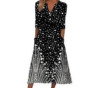 Robe Femme Chic Et Elegant Summer Dress Boheme Mariage De Cocktail Grande Taille Longue D'été Sans Manche Empire Maxi Robes Plage Ete Transparente Chemise Courte Devant Derriere Fond b-Le noir XL