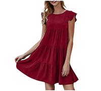 Robe Femme Enceinte - Cute Commute Casual All- Robe Couleur Mode Solid Women's Casual Dress Robe Noire Droite