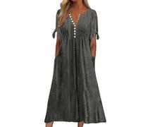 Robe Femme Ete Longue Hawai Summer Elegant Casual Léger Boheme 2026 Fluide Robe Decontractée Femme Ete Manches Courtes Pas Cher Dresses Mariage Maxi Tenue Travail