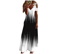 Robe Femme Ete, Robe Femme Robe Femme Ete Mi Longue Tunique Longue Robe Longue Femme Ete Boheme Chic Robe Noire Robe Chic Robe Bordeaux Robe Années 20 Noire(A25,L)