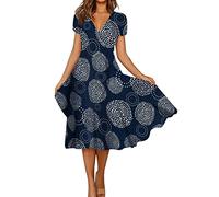 Robe Femme Fleurie Robe Femme Tencel Bambou Chic Sexy Bohème Pas Cher Robe de Décontractée Robe Ete Femme Robe de Cocktail Vintage Robe Mini Robe Les Casual Robe de Plage Robe Grande Taille Femme