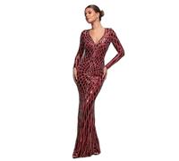 Robe femme Goddiva Geo Sequin Rouge 38