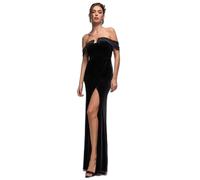 Robe femme Goddiva Off Shoulder Hotfix Noir 54 Tall