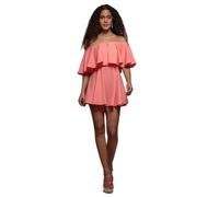 Robe femme Goddiva Skater Playsuit Rose 40