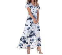 Robe Femme Imprimer lâche Grande Taille Afrique sans Manches Une épaule De Multiples Façons De Porter Pakistani Dress for Women Bikini Cover Up Tunique Cardigan 2025 （Bleu,XL）