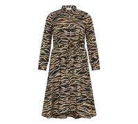 KAFFE CURVE Robe-chemise moka / noir, Taille 50