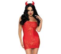 Costume Diable Diamanté 3 Pièces 86894 Rouge