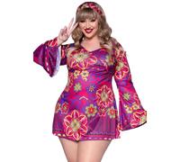Robe femme Leg Avenue Retro Go Go Multicolore 3X/4X
