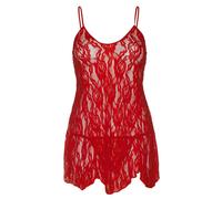 Robe femme Leg Avenue Rose Lace Flair Rouge TU