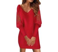 Robe Femme Manche Longue Robe Noire vêtements Femme Chic Robe Rouge Femme Robe Femme Ronde Robe Longue Manche Longue Robe Nouvelle an Robe reveillon Femme Robe Longue Femme Hiver