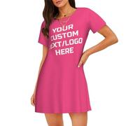 Robe Femme Personnalisable - avec Photo Texte - Robe Personnalisable - Créez Votre Logo ou Texte - Cadeau Parfait pour épouse ou Petite Amie M