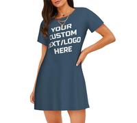 Robe Femme Personnalisable - avec Photo Texte - Robe Personnalisable - Créez Votre Logo ou Texte - Cadeau Parfait pour épouse ou Petite Amie L