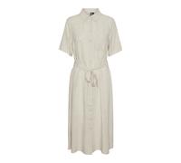 Pieces Pia Short Sleeve Midi Dress Beige M Femme