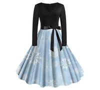Robe Femme,Robe Grande Taille,Jupe -Longue Style, Style rétro, Manches Longues, Couleur Unie Droite Ample (Beige, XXXL)*