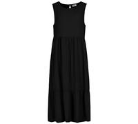 Robe femme sans manches col rond et ourlet à volants