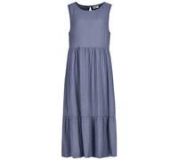 Robe femme sans manches col rond et ourlet à volants