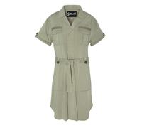 Robe femme - Schott - LIGHT ARMY AVEC BRODERIES - Col polo - Manches courtes - Vert M
