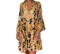 Robe Femme Soiree Coton Et Lin Manches Courtes Chic et Elegant Longue Swing Robe Plage Boho Ample Robe Tee Shirt avec Poche Maxi Robe Grande Taille Décontractée été Robe Blanche Femme