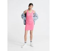 Superdry Mini Graphic Bodycon Sleeveless Short Dress Rose S Femme