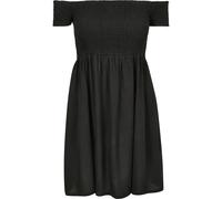 Urban Classics Robe Smoked Épaules Découvertes Femme Robe Courte Noir