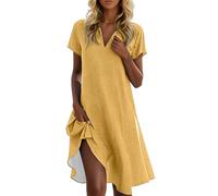 Robe Femme Vetement Boheme Jupe Longue Chic Et Elegant Mariage Cérémonie Ete Grande Taille Robe De Cocktail Grande Taille pour Mariage Mariée Morgan Coton Charleston Femme (A18,XL)