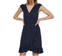 Robe Femme - Vila - Mooney - Manches Courtes - Col V - Taille Élastique - Imprimé Pois XS