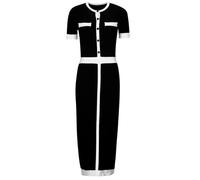 Robe femmes Karl Lagerfeld CLASSIC KNIT DRESS Noir EU S
