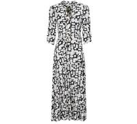 Morgan Robe Longue évasée imprimé Abstrait Off White/Noir 36