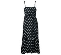 Roxy - Robe légère - Sunrise Coastline Printed Midi Dress Anthracite Hibiscus Dots pour Femme - Taille L - Noir Noir L