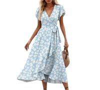 Robe Fendue Et Bohème Fleurie D'Ete Grossesse Intégré Maxi Plissee Patineuse Robe Longue Femme Grande Taille Mi Longue Invité Multiposition Vintage Pas Cher Mi-Longue Invitée Mes Commandes, XXL