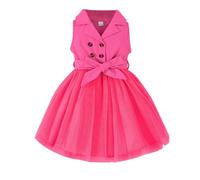 Robe Fille 1-5 Ans Ete sans Manches Bouton Haut Couleur Unie Tulle Jupe Tenue Une Piece(12-18 Months)
