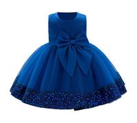 Robe Fille 3 Ans,Robe De Princesse Fille 6 Ans,Robe de soirée pour filles avec sequins et bordure en dentelle pour concours de beauté, fêtes et autres occasions spéciales. (Blue, 12-18 Months)