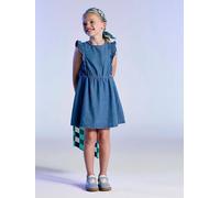 VERTBAUDET Robe Fille Denim Manches à Volants Stone 14A