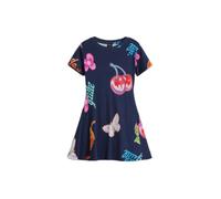 Robe fille Desigual Carola - bleu, tissu doux et léger, imprimé coloré 7-8 ans