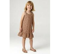Robe fille fine bretelles jersey beige 6A