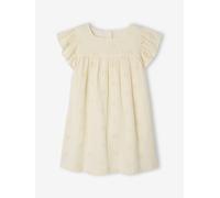 VERTBAUDET Robe cérémonie en Broderie Anglaise Fille Gaze de Coton Vanille 6A