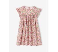 VERTBAUDET Robe Fille imprimée Fille Manches à Volants Rose pâle 3A