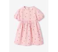 Robe fille manches ballon rose 6A
