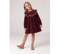 Robe fille manches longues prune 4A