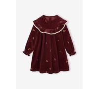 Robe fille manches longues prune 8A