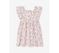 Robe fille manches papillon écru 14A