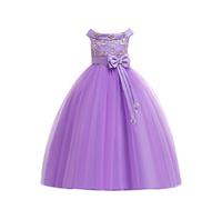 Robe Fille Mariage Ceremonie Enfant Robes Bapteme de Communion d'anniversaire du Soir Communion Anniversaire Robe de Fête Ceremonie Mariage Longue Robes Filles Chic et Elegant Dress 7-14 ans