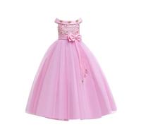 Robe Fille Mariage Ceremonie Enfant Robes Bapteme de Communion d'anniversaire du Soir Communion Anniversaire Robe de Fête Ceremonie Mariage Longue Robes Filles Chic et Elegant Dress 7-14 ans