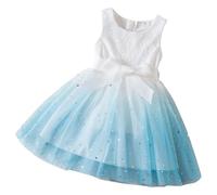 Robe Fille Printemps Ete Robes Princesse Tulle Col Rond Dress Sans Manches Robe Formelle Fête D'anniversaire Mariage Demoiselle D'honneur Fille Robes De Soirée Enfant Âge pour 3-8 Ans
