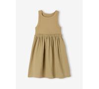 Robe fille sans manches kaki 5A